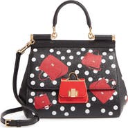 Dolce&Gabbana Small Miss Sicily Crazy for Sicily Leather Satchel