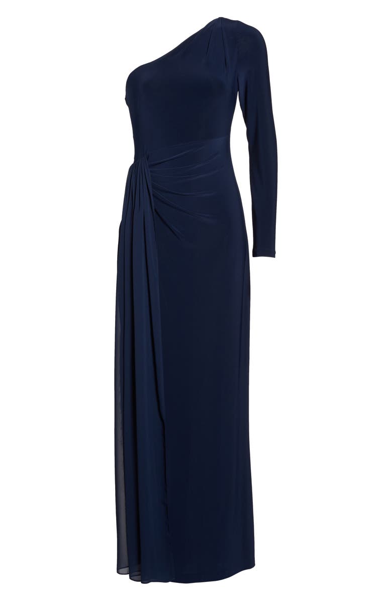 Vince Camuto Chiffon Overlay One-Shoulder Gown, Alternate, color, 