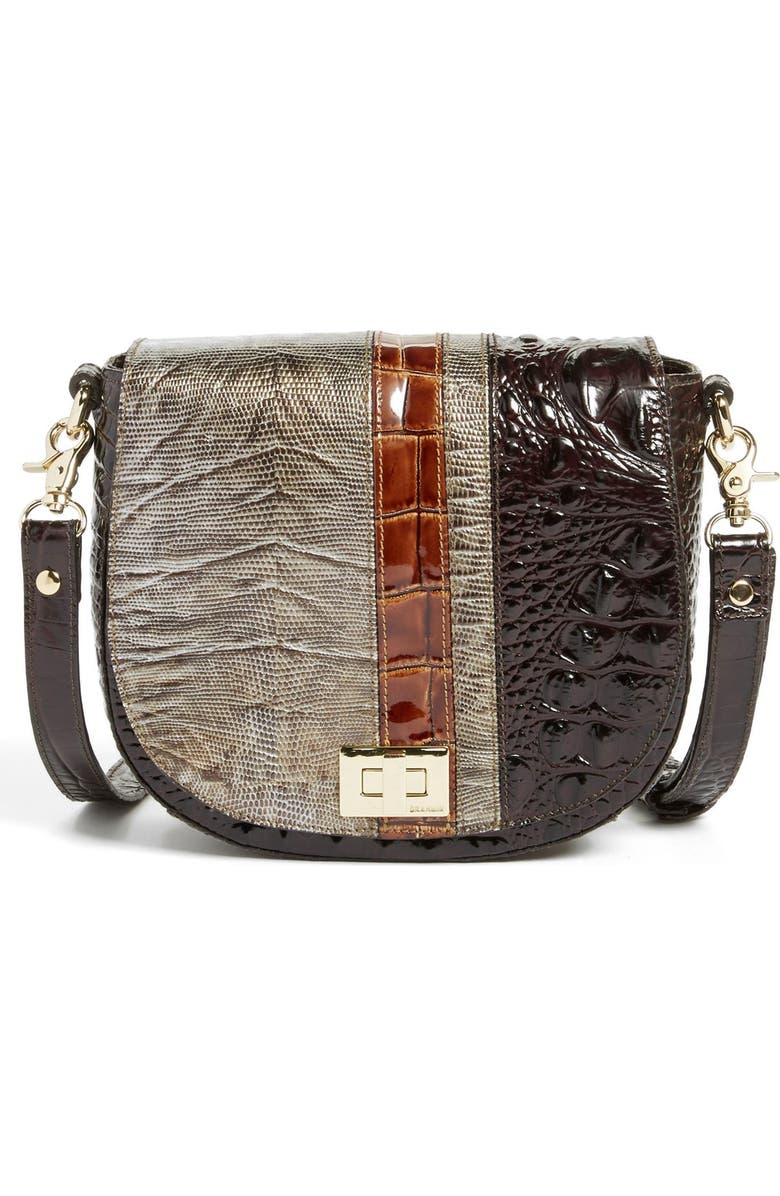 Brahmin 'Tillie' Embossed Leather Crossbody Bag, Main, color,