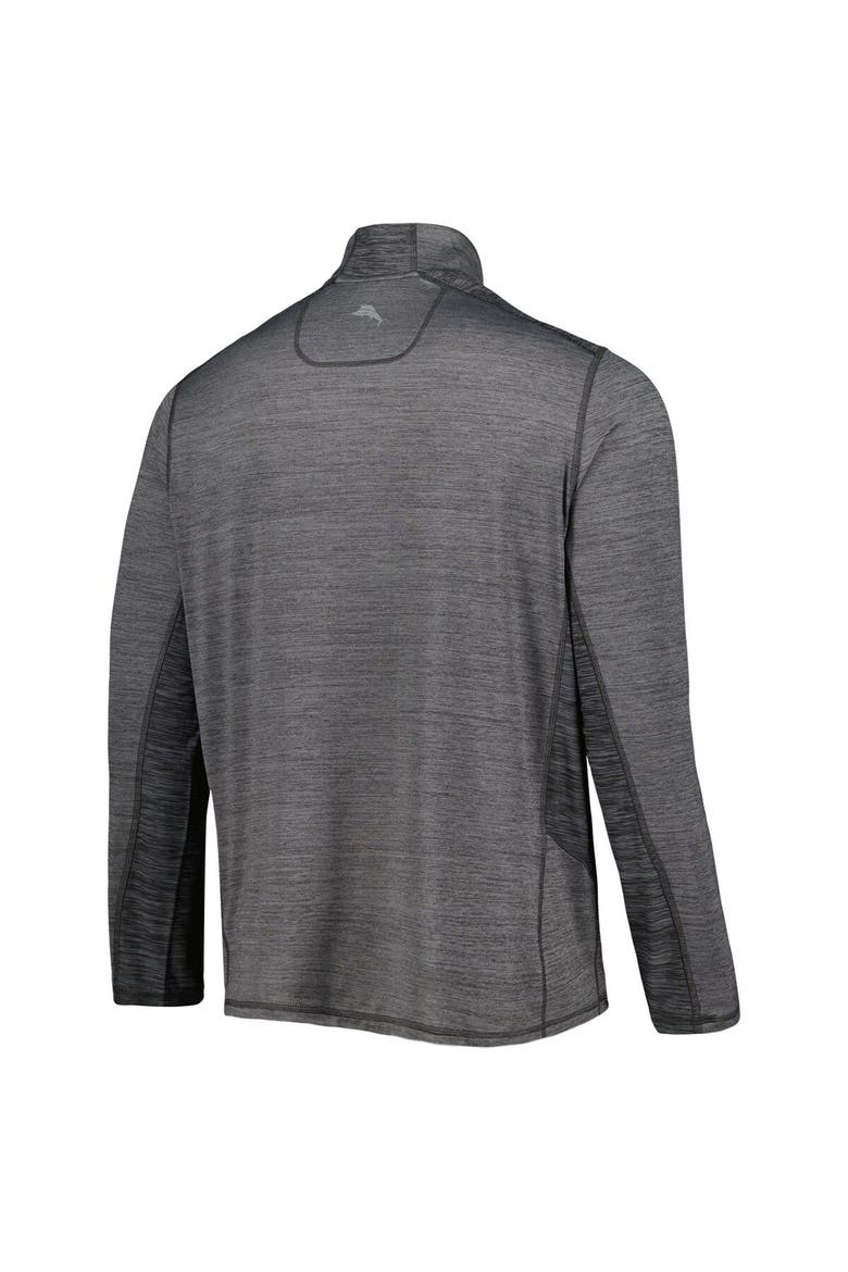 Men's Tommy Bahama Charcoal Chicago Cubs Delray IslandZone Half-Zip Top, Alternate, color, Charcoal