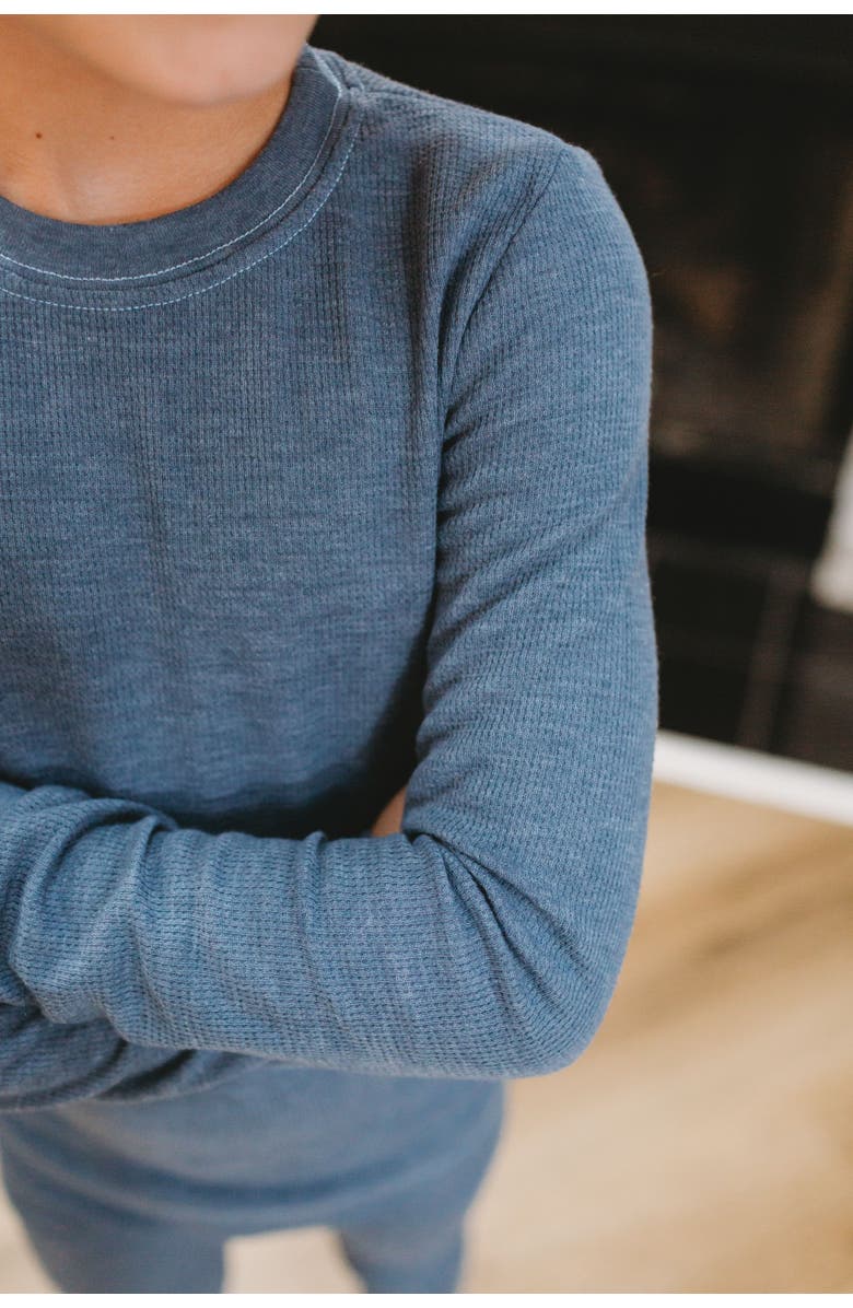 CITY THREADS Boys Soft & Cozy Thermal Long Johns 2-Piece Set, Alternate, color, Black