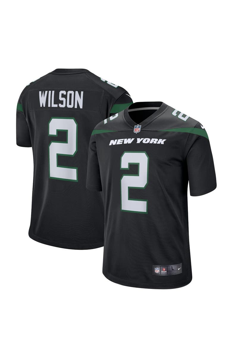 Nike Men's Nike Zach Wilson Black New York Jets Alternate Game Jersey, Alternate, color,