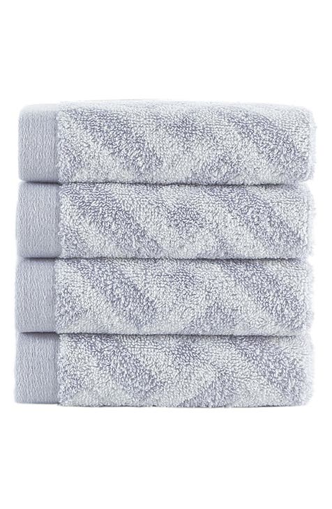 Crisscross Stripe 4-Pack Turkish Cotton Hand Towels