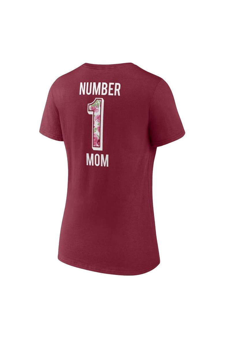 Women's Fanatics Branded Burgundy Washington Commanders Team Mother's Day V-Neck T-Shirt, Alternate, color, Burgundy
