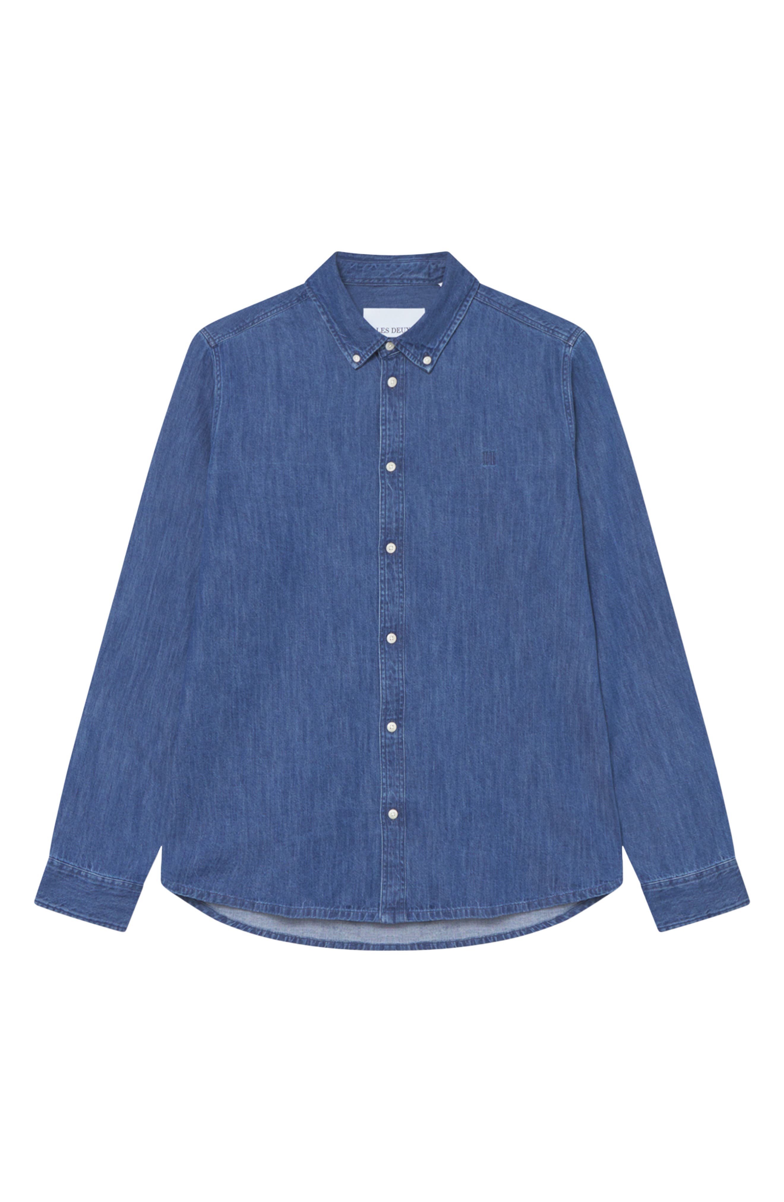 Les Deux Konrad Denim Button Down Shirt