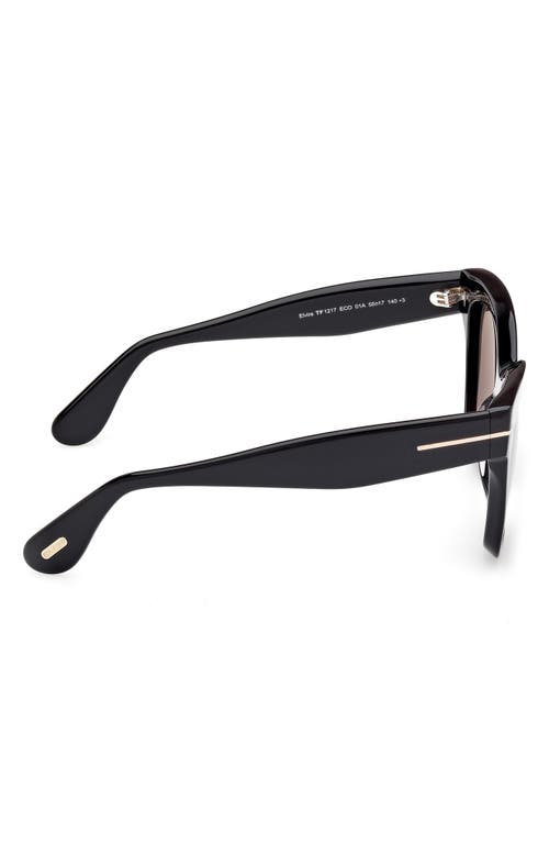 Tom Ford Elvira 55mm Butterfly Sunglasses In Black