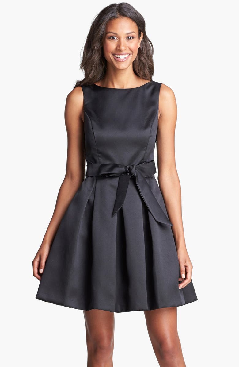 Isaac Mizrahi New York Mikado Fit & Flare Dress, Main, color,