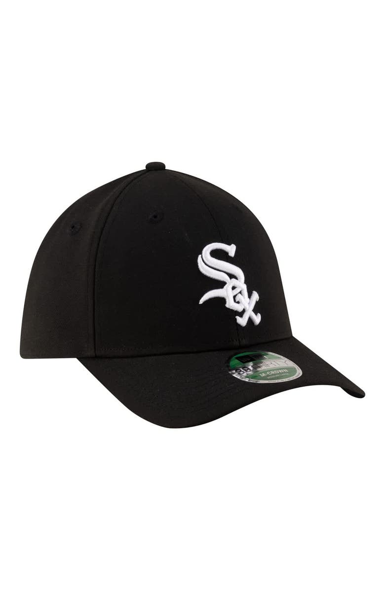 New Era Men's New Era  Black Chicago White Sox Player Replica 39THIRTY M-Crown Flex Hat, Alternate, color, Black