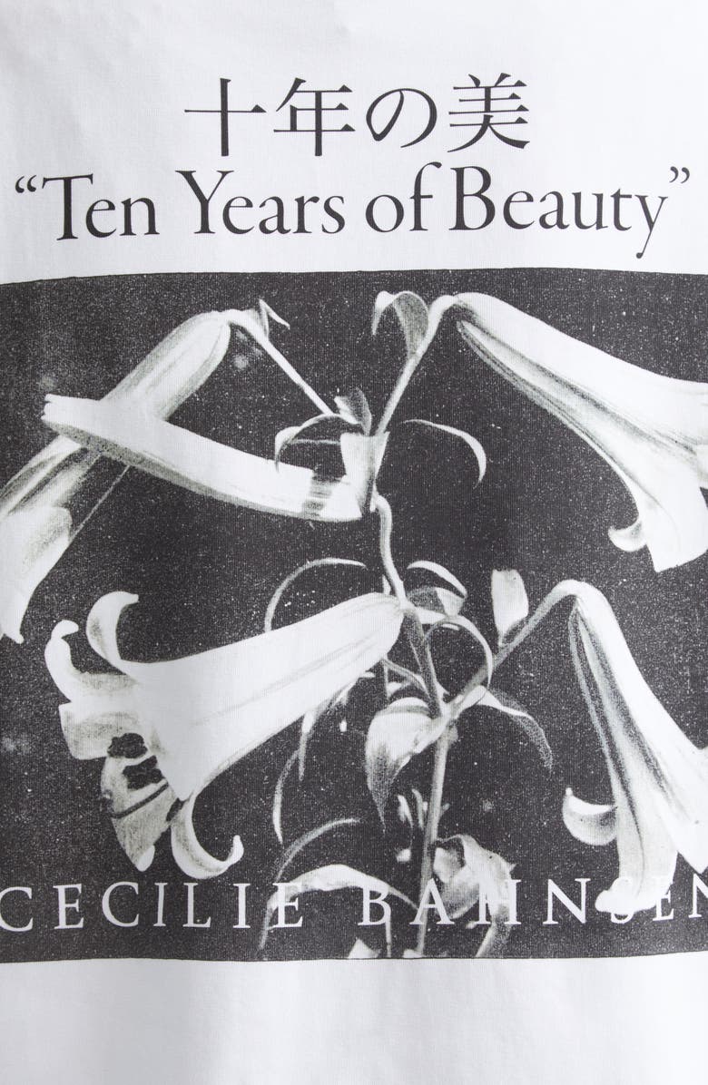 Cecilie Bahnsen Dorothy Graphic T-Shirt, Alternate, color, White / Black