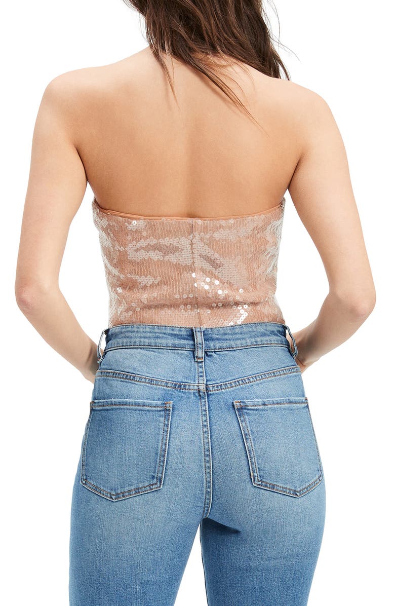 Bardot Launa Sequin Tube Top, Alternate, color, 