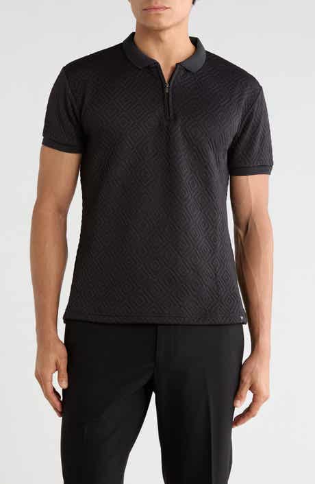 Textured Short Sleeve Polo