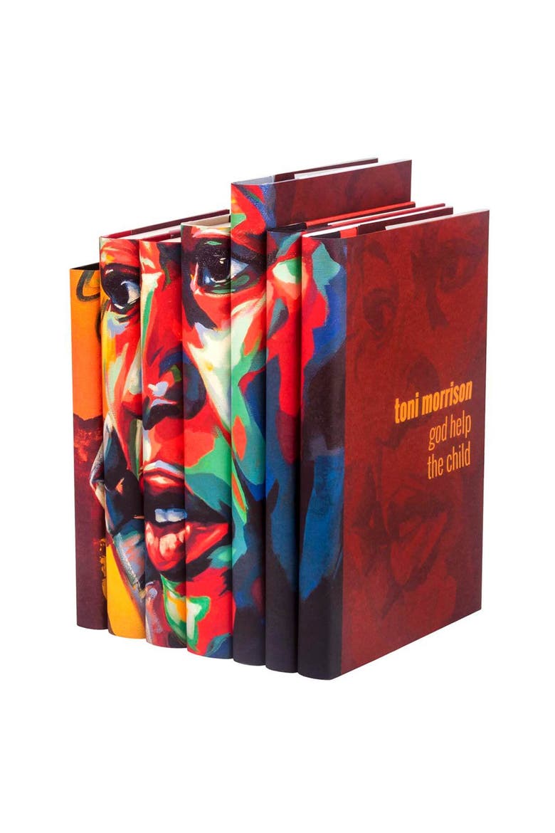 Toni Morrison Portrait Book Set, Alternate, color, Red