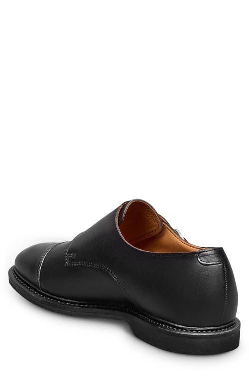 Allen Edmonds Kingston Verse Two Buckle Cap Toe Monk Shoe In Black
