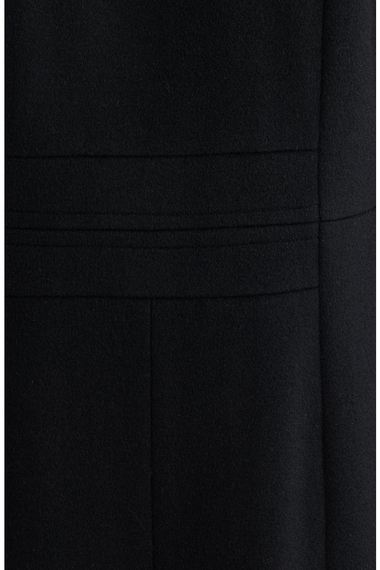 Single Breasted Longline Coat, Alternate, color, BLACK