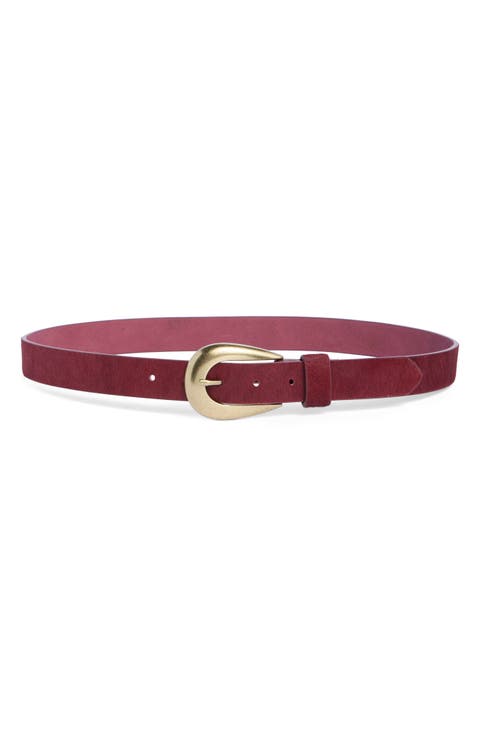 Genuine Calf Hair Western Tipped Belt