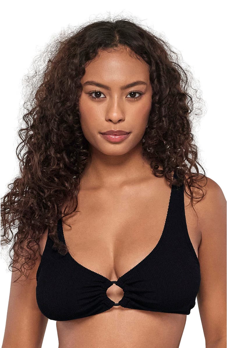 Pacifica by Sunsets Oceana Bikini Swimsuit Top - F Cup, Alternate, color, Black Pacifica