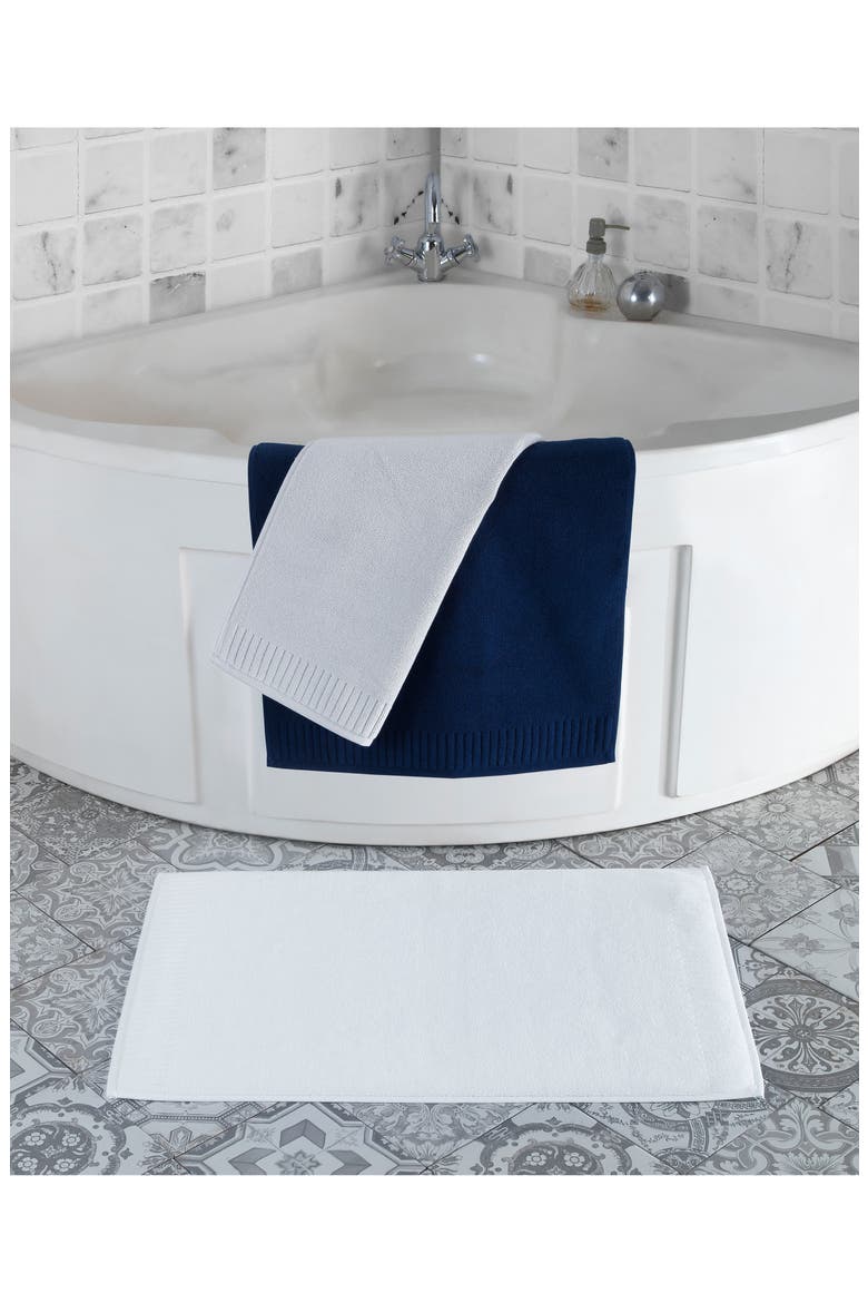 Border Bath Mat, Alternate, color, WHITE