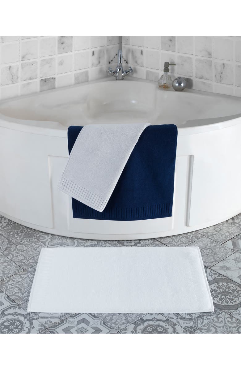 Brooks Brothers Border Bath Mat, Alternate, color, White