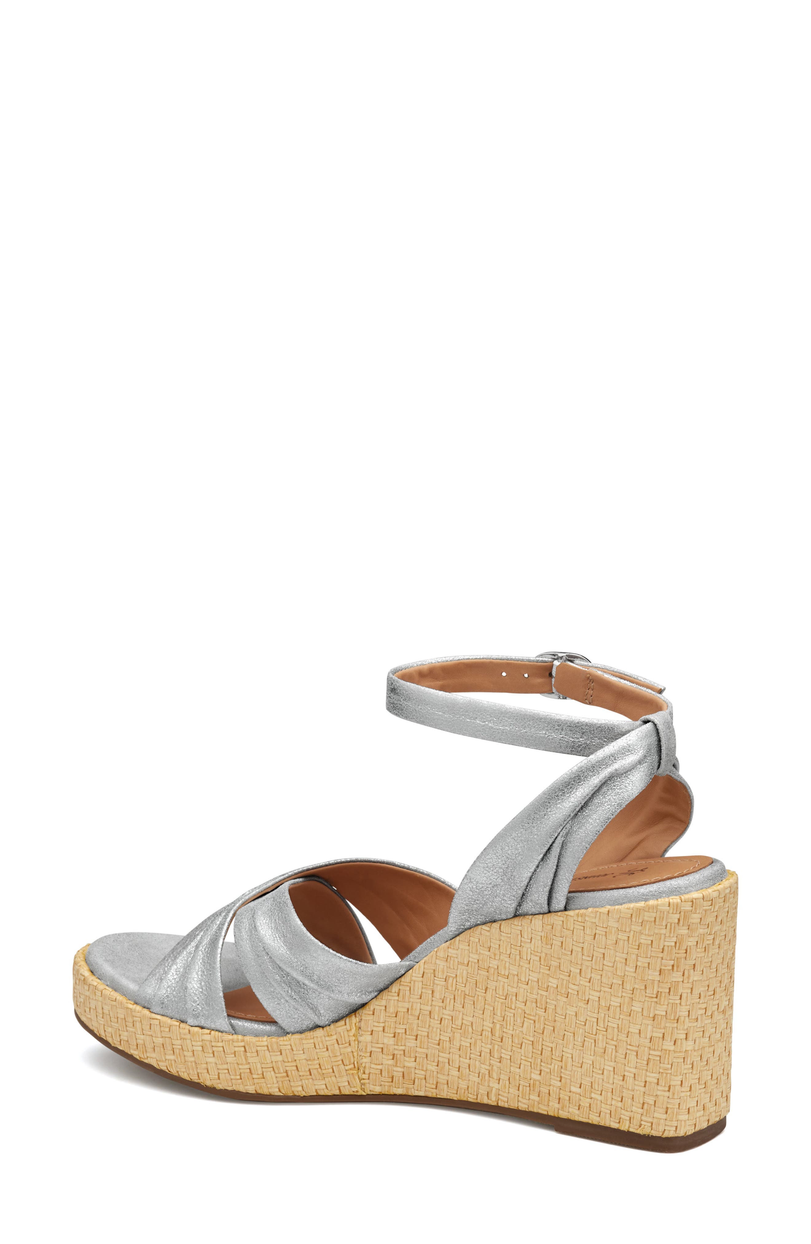 Marcia Platform Wedge Sandal, Alternate, color, SILVER METALLIC KID