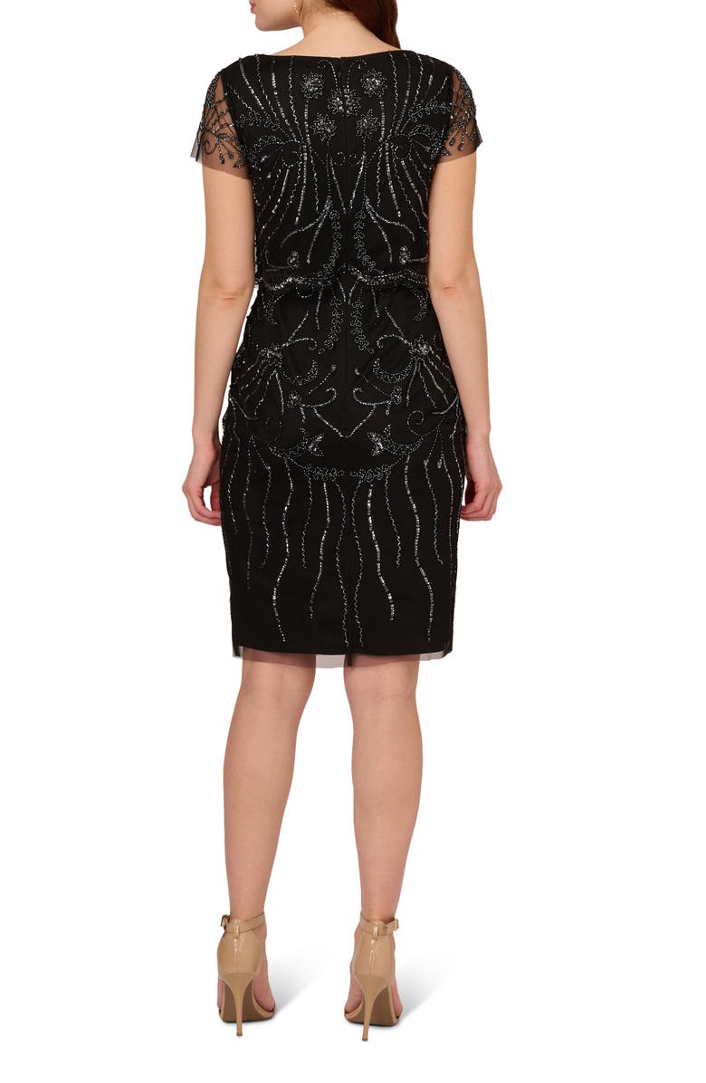 Adrianna Papell Beaded Cocktail Dress, Alternate, color,