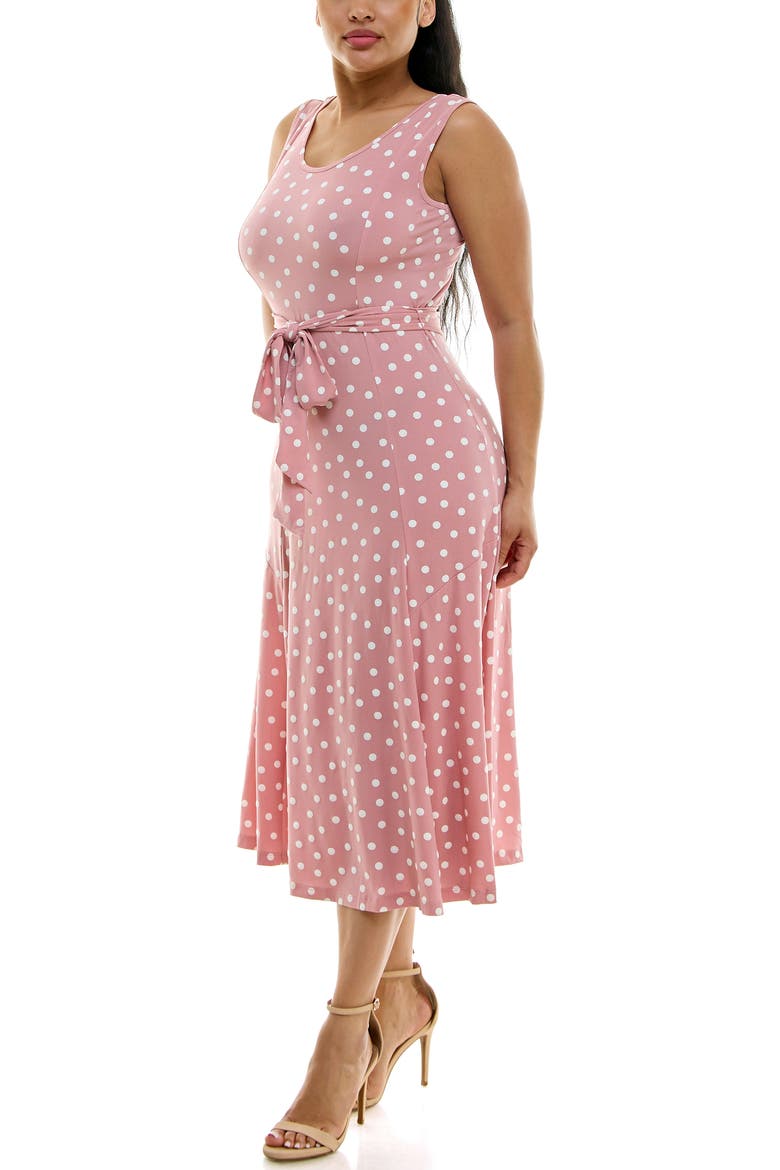 Crewneck Sleeveless Midi Dress, Alternate, color, DUSTY ROSE