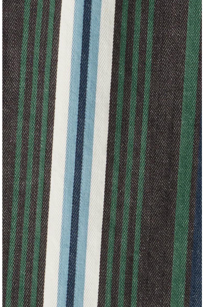 Stripe Cotton Button-Down Shirt, Alternate, color, GREEN MIXED STRIPE