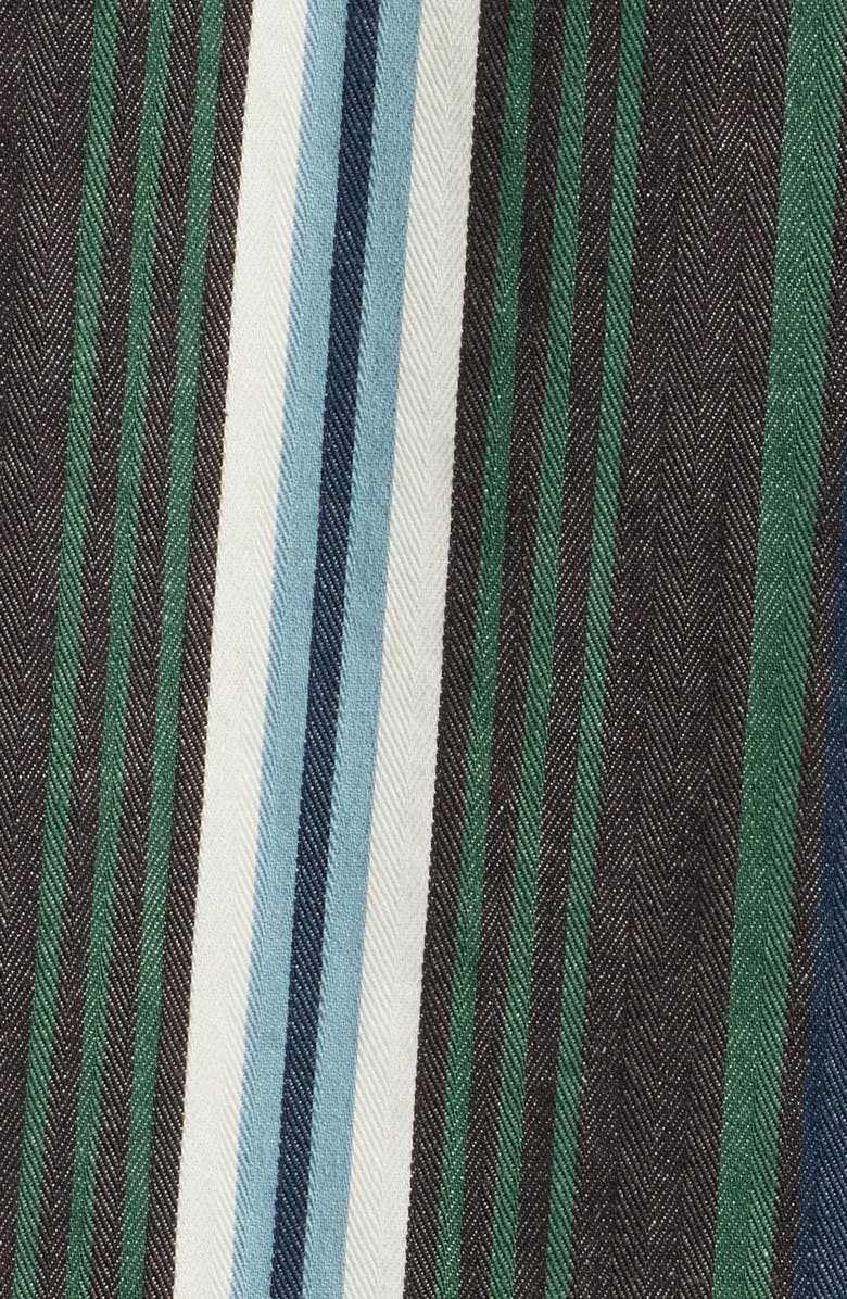 BP. Stripe Cotton Button-Down Shirt, Alternate, color, Green Mixed Stripe