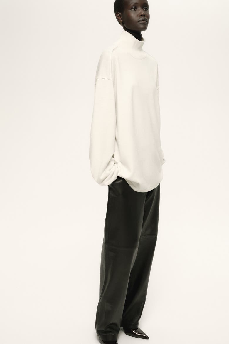 Merino Wool Turtleneck Jumper, Alternate, color, Cream