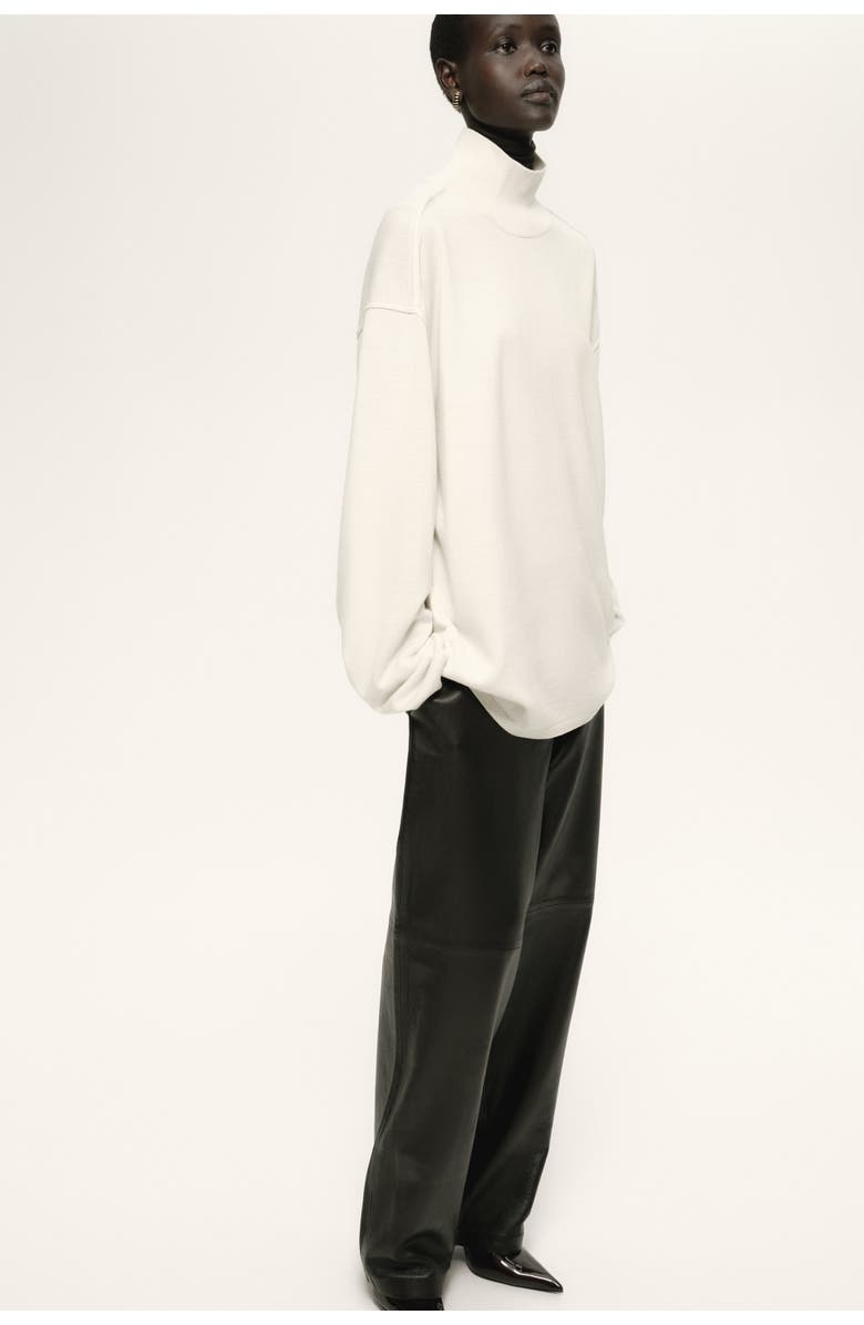 H&M Merino Wool Turtleneck Jumper, Alternate, color, Cream