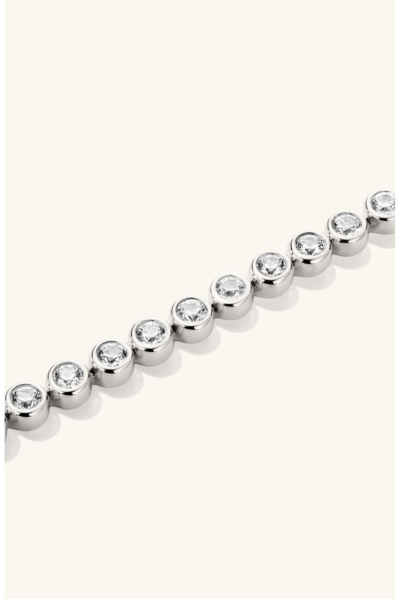 Bezel Sapphire Tennis Bracelet, Alternate, color, Sterling Silver