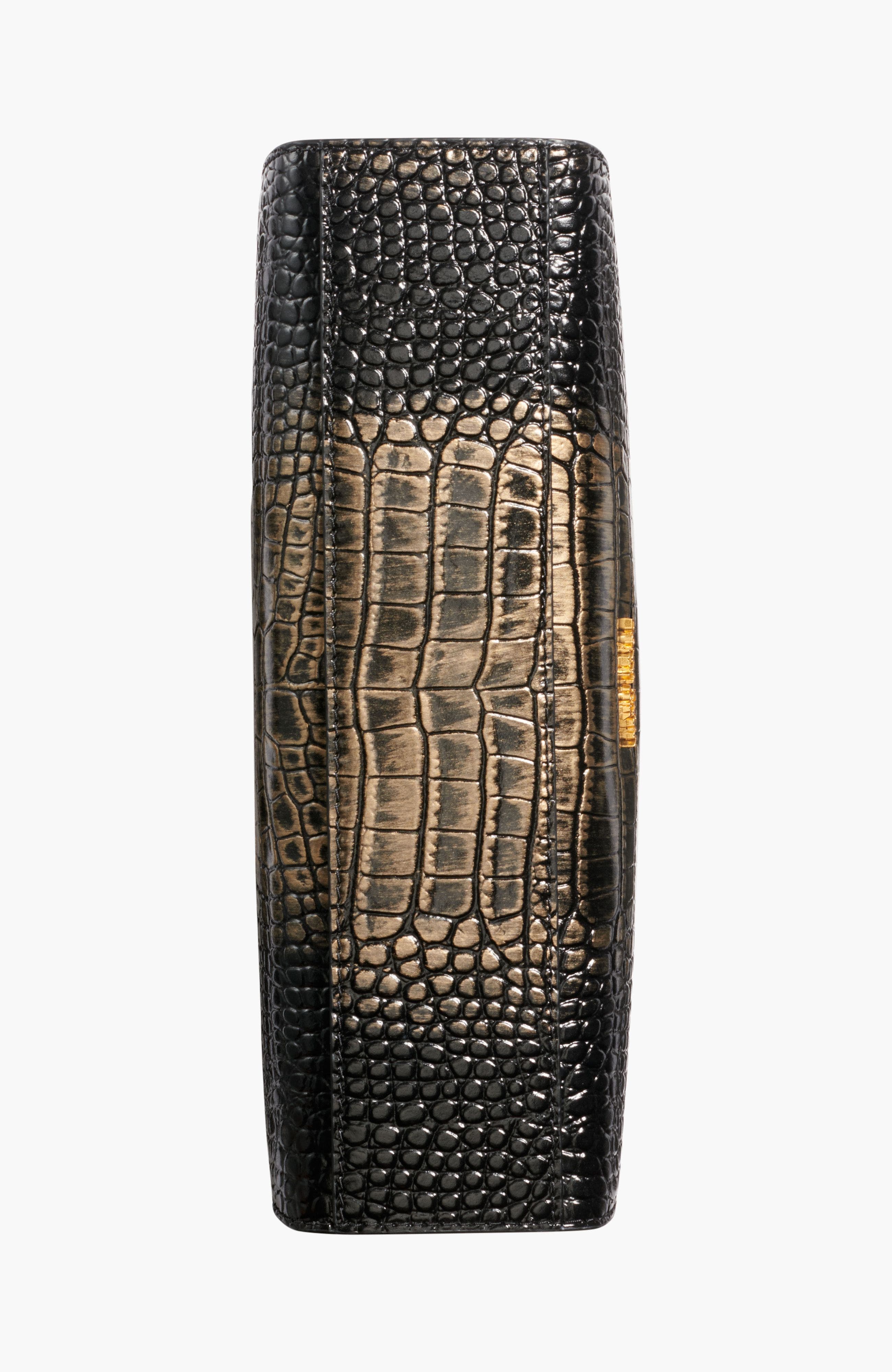 Donna Karan New York Commack Metallic Croco Clutch, Alternate, color, 