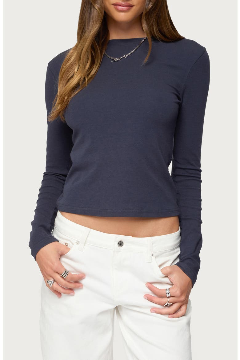 Kiyan Long Sleeve T-Shirt, Main, color, NAVY