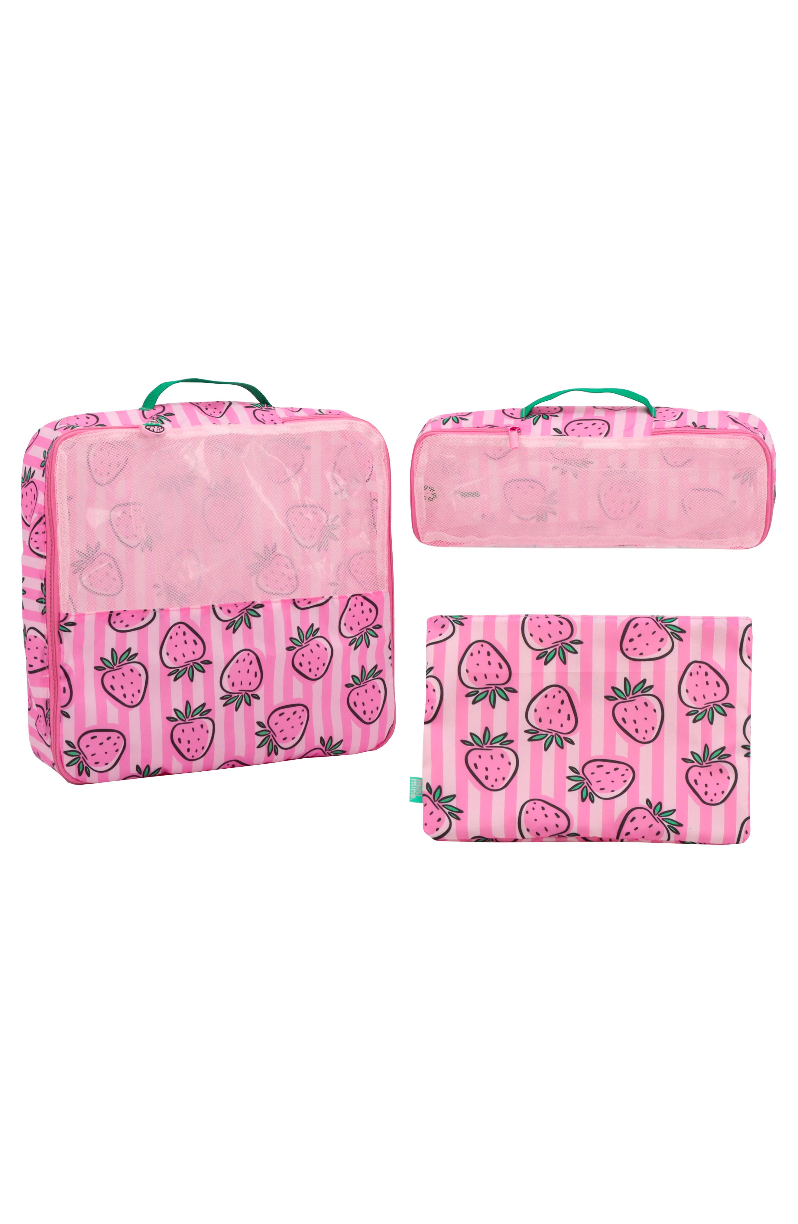 MYTAGALONGS Kids' Set of 3 Mini Packing Bags, Alternate, color, Pink