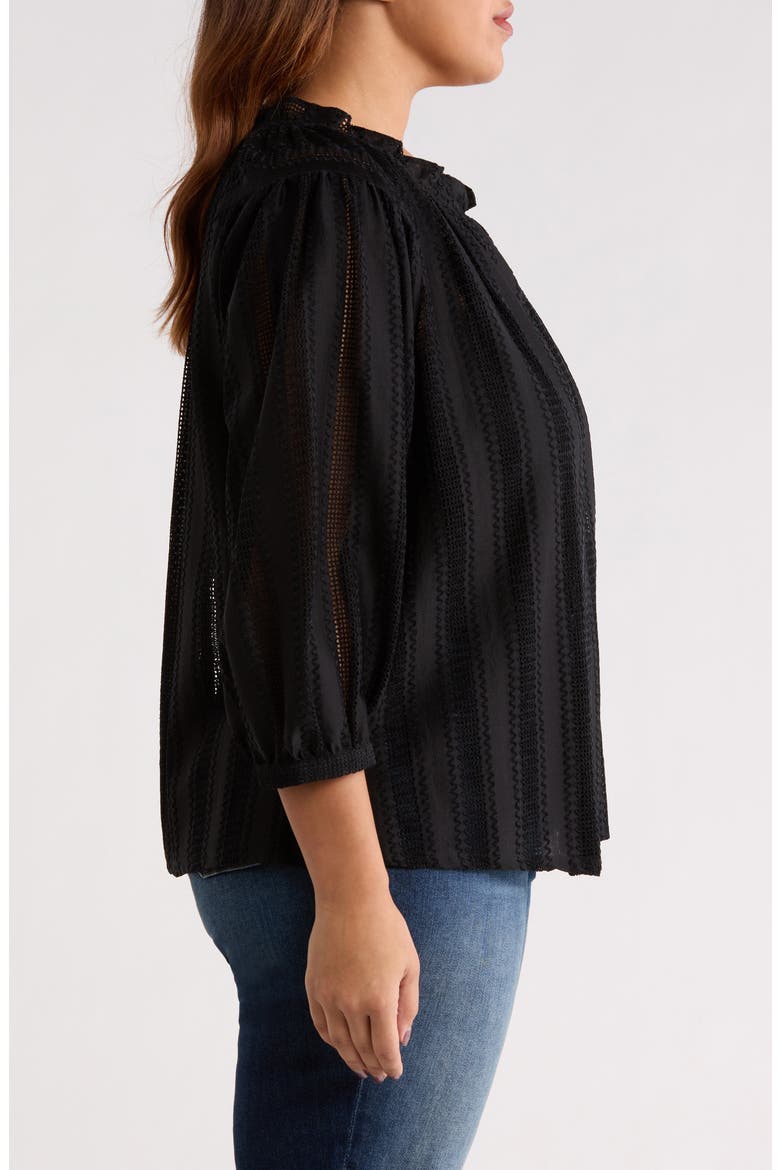 Raglan Sleeve Peasant Top, Alternate, color, RICH BLACK