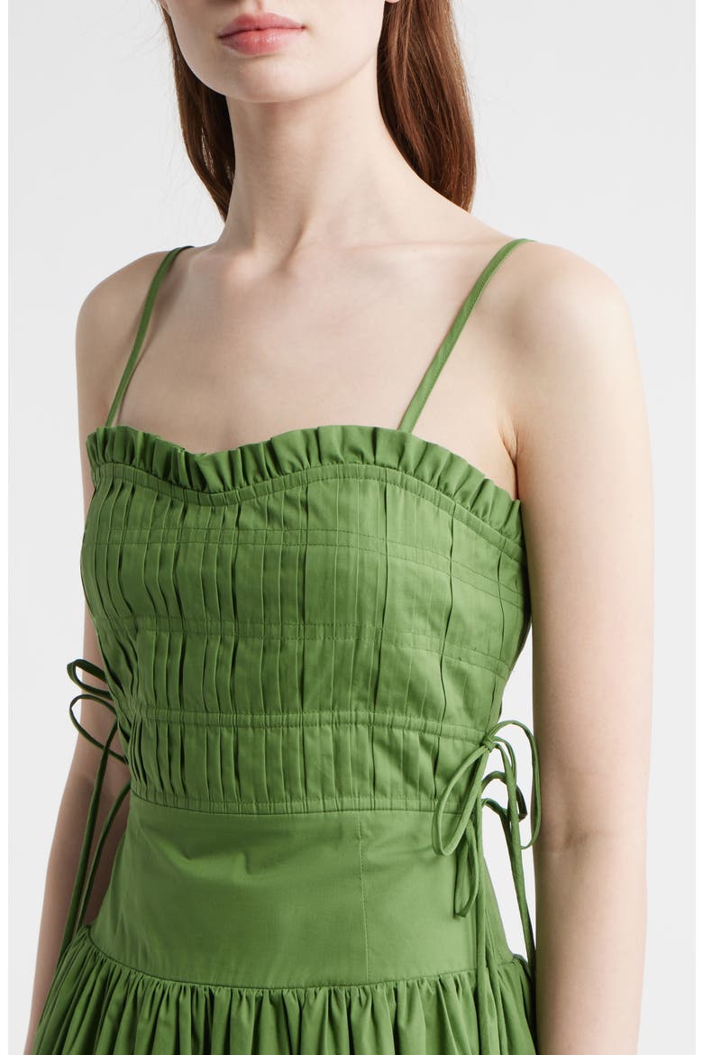 nordstrom pleated a line dress Nordstrom Pleated A-Line Dress in Green