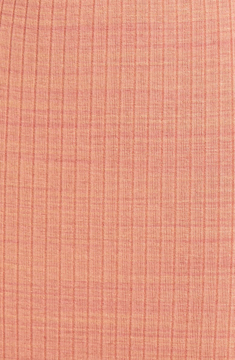 Free People Kelsey Rib Crop Top & Skirt Set, Alternate, color, Clay Rose Combo