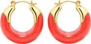 GABI RIELLE Coral Hoop Earrings