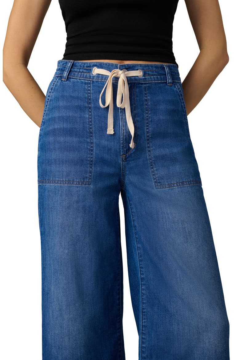 The Madeline Ankle Wide Leg Drawstring Jeans, Alternate, color, COURAGE