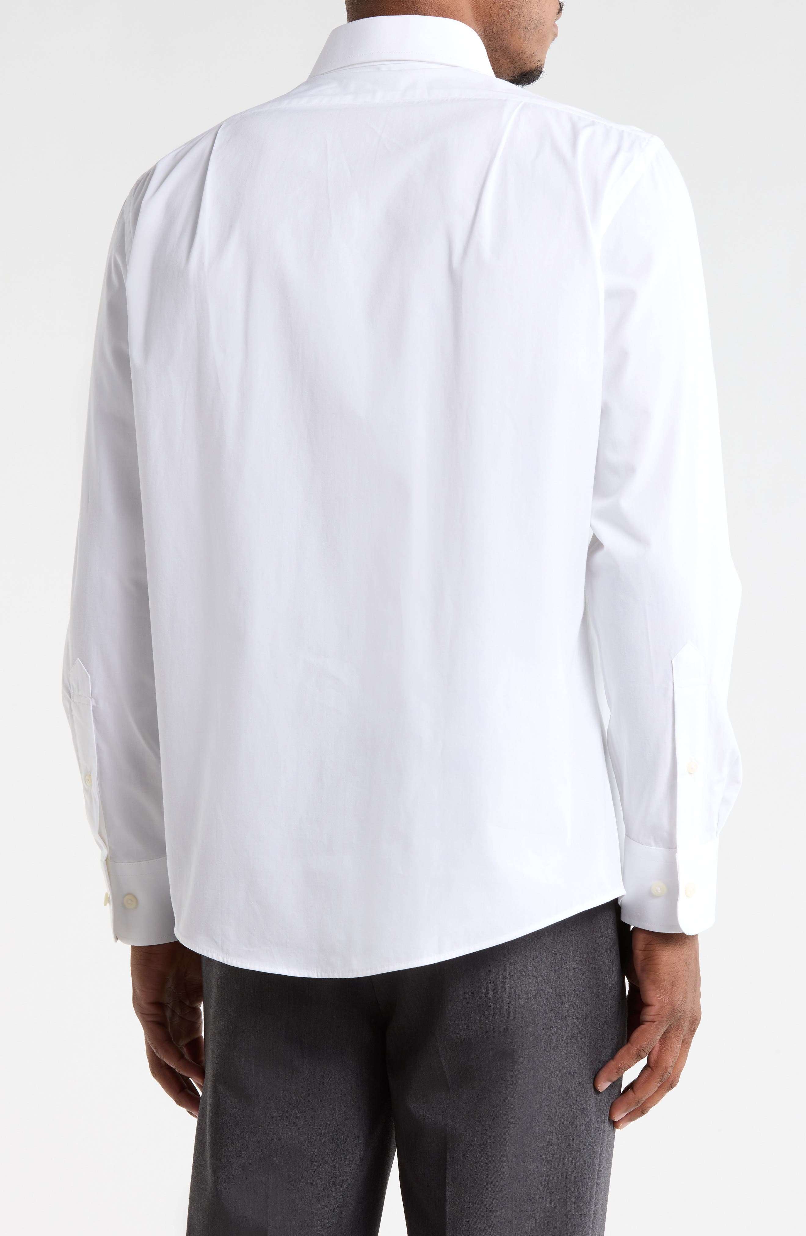Classic Button Front Long Sleeve Cotton Dress Shirt - image 2
