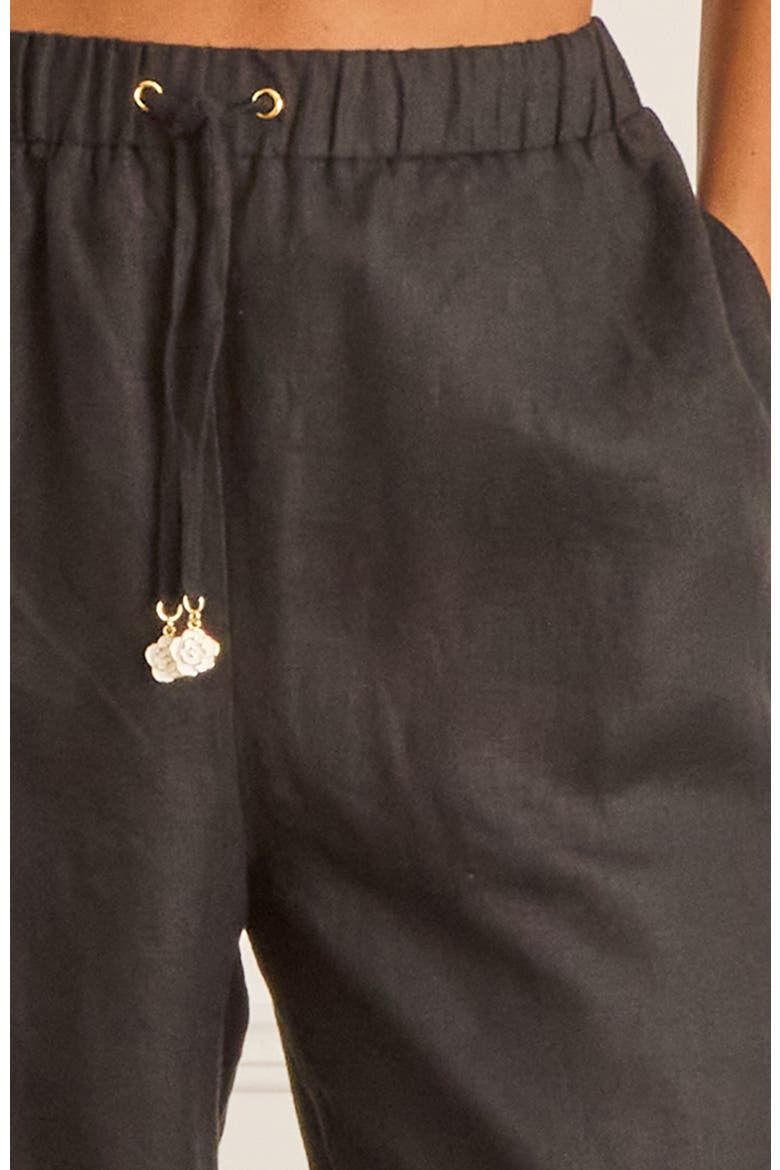 High Waist Resort Pants, Alternate, color, Black