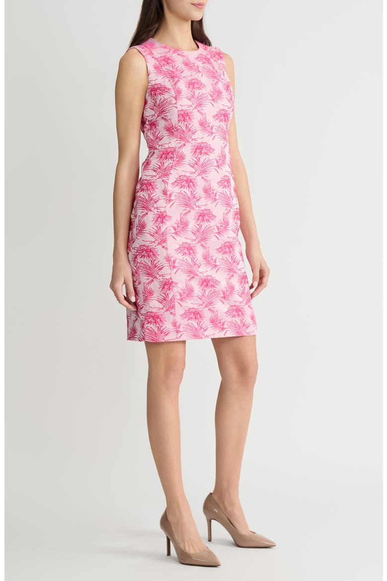 Princess Seam Sheath Dress, Alternate, color, PINK PERFECTION MULTI