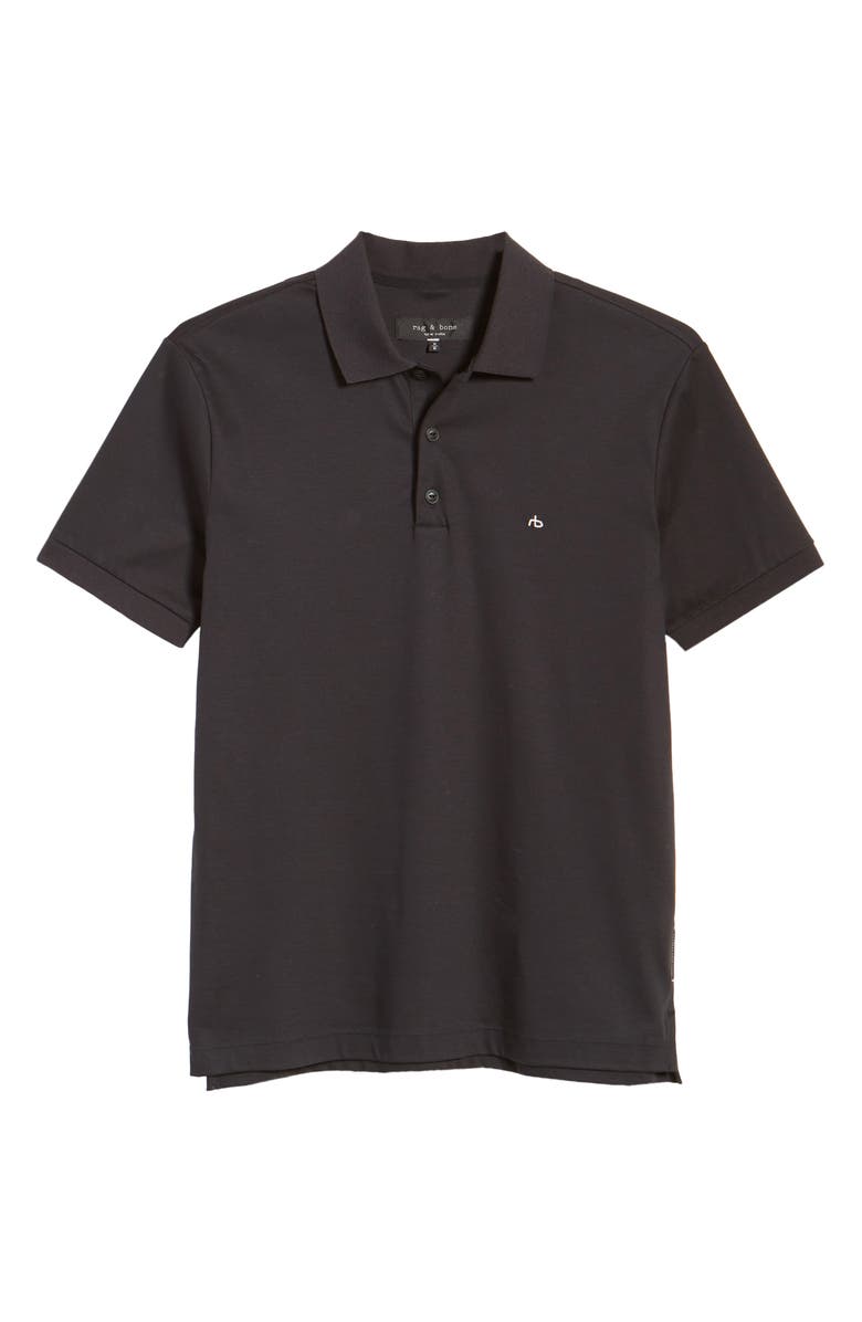 rag & bone Interlock Slim Fit Heathered Polo Shirt, Alternate, color,