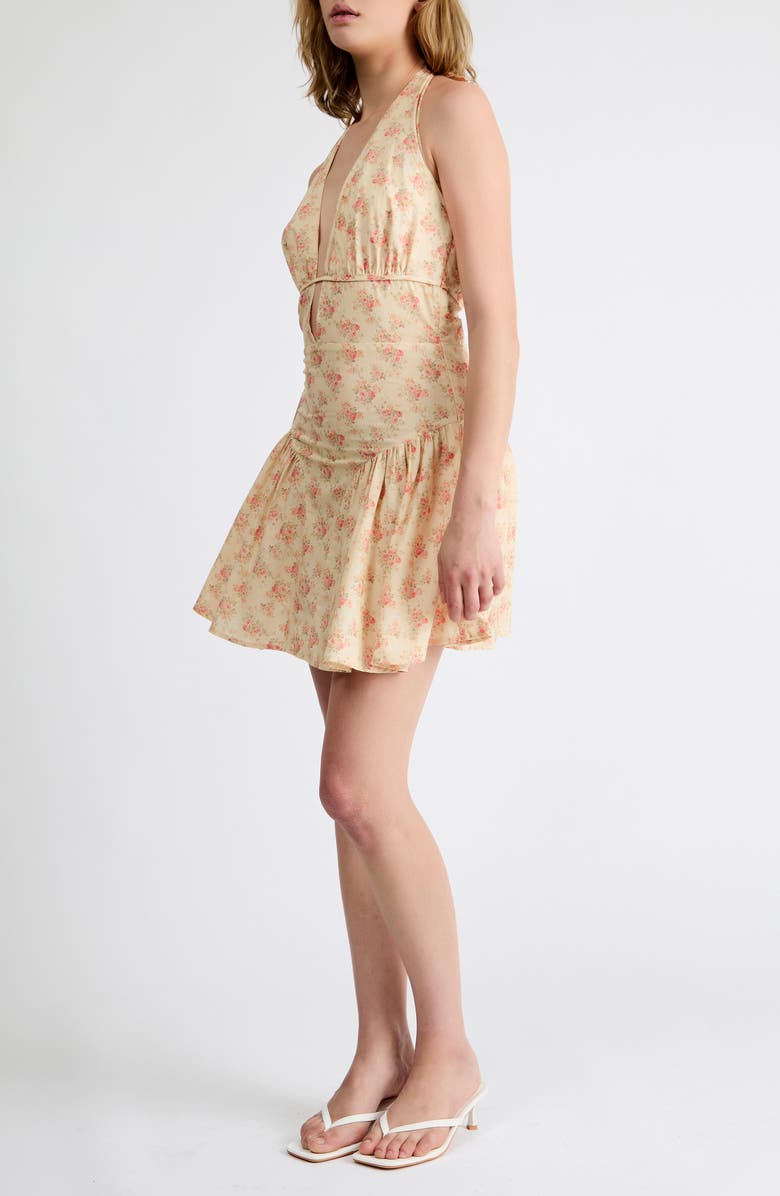 Extro & Vert Alice Halter Minidress, Alternate, color, Floral Print