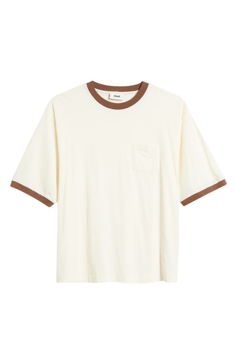 Elwood Trophy Ringers Oversize Organic Cotton Pocket T-Shirt, Alternate, color,