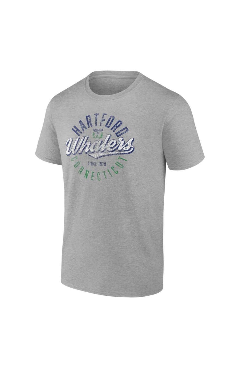 FANATICS Men's Fanatics Gray Hartford Whalers Emblem T-Shirt, Alternate, color, Gray