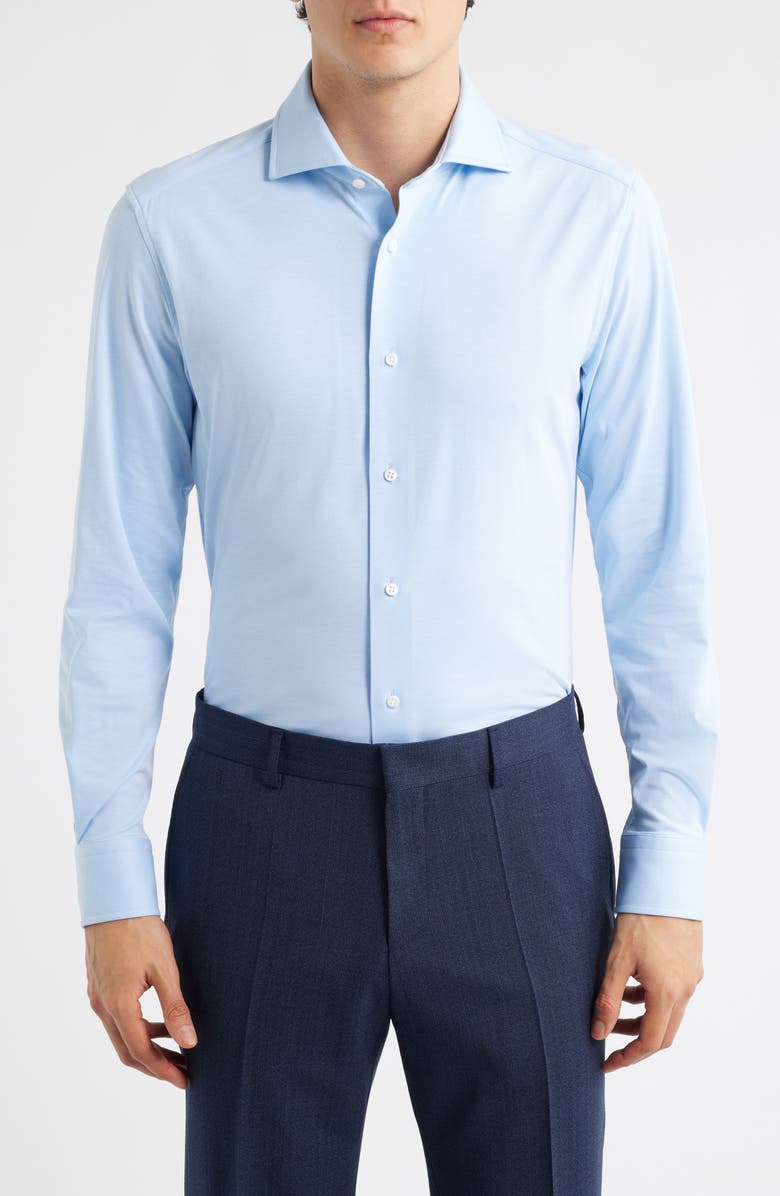 BOSS Hays Kent Dress Shirt, Main, color, Open Blue