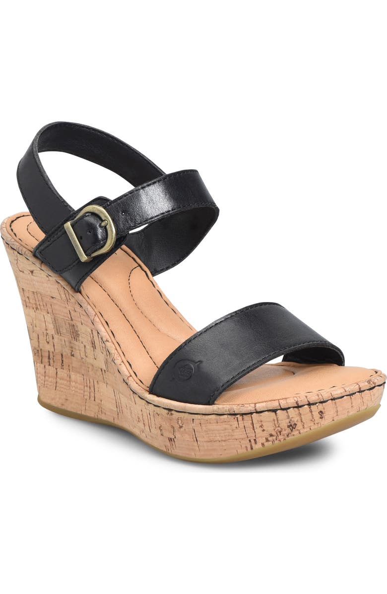 Børn Lenore Platform Wedge Sandal, Main, color,