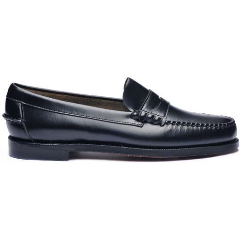 Sebago Dan Perforation Penny Loafer In Black
