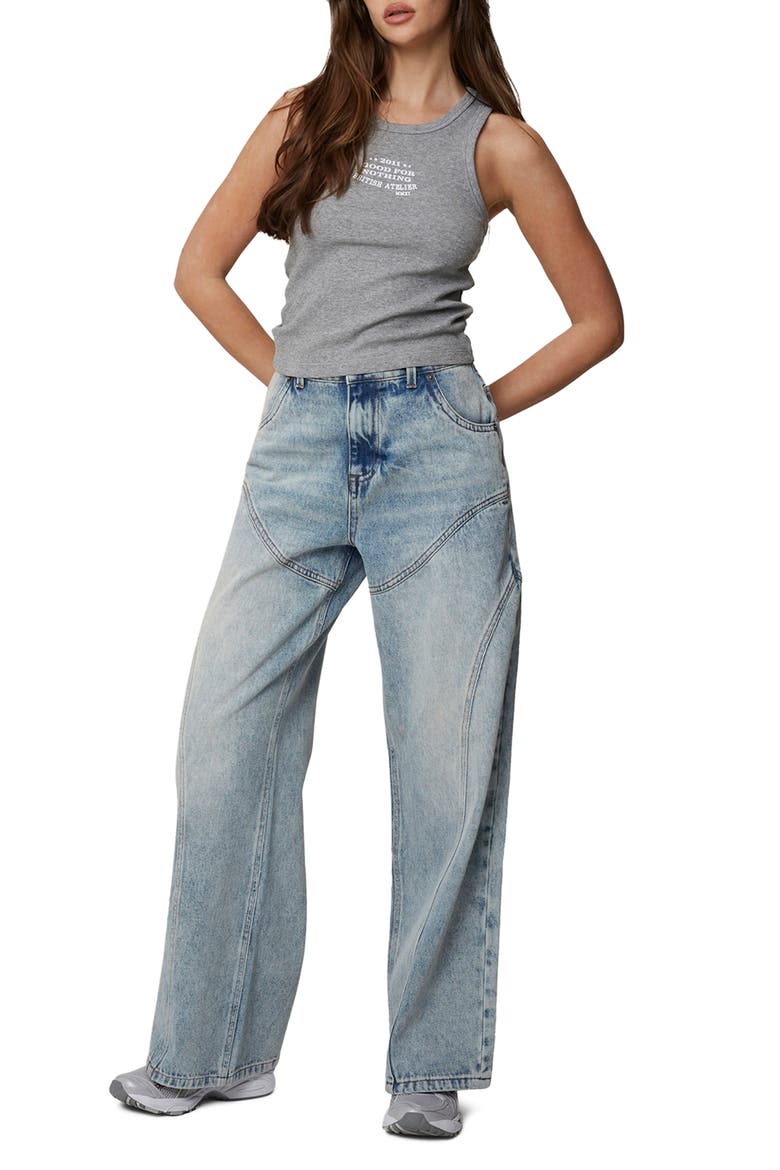 Denim Suture Jean, Alternate, color, Blue