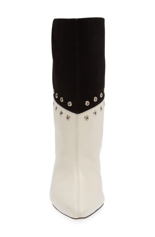 Kaanas Romy Grommet Pointed Toe Leather Bootie In Multi